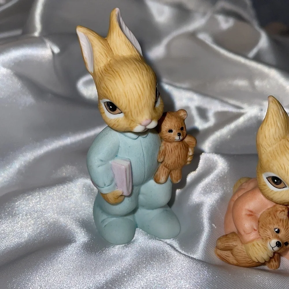 Home Interiors Vintage Bunny Trio 1466 Cute Nursery Poses